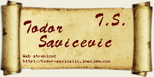 Todor Savićević vizit kartica
